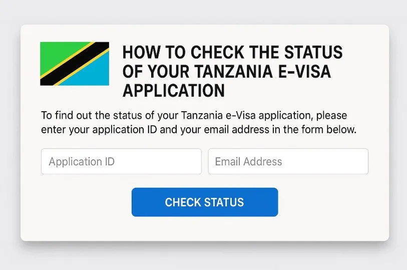 image of a website How to Check the Status of Your Tanzania e-Visa Application