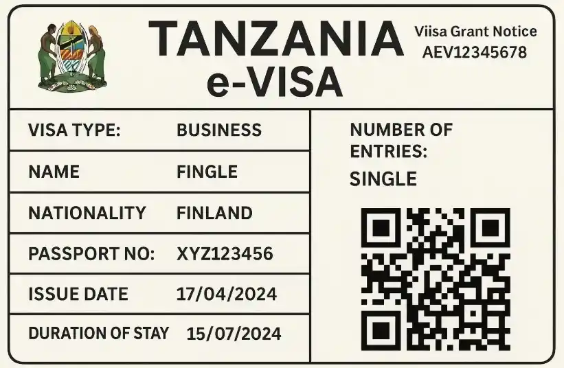 Tanzania eVisa for Finland Citizens: Suomen kansalaiset tarvitsevat Tansanian sähköisen viisumin matkustamiseen. Lue lisää viisumivaatimuksista, maksuista, hakemusvaiheista ja käsittelyajasta Suomen-matkailijoille vuonna 2025.