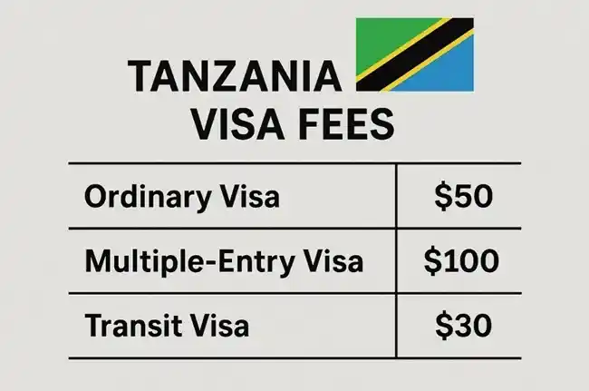 How Much Does A Tanzania Evisa Cost